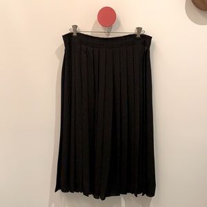 J.Crew pleated midi skirt, black, size 8, new with tags, style AJ983